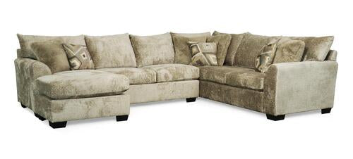 950 Elliot Sectional With Kit: Utopia Taupe, Yakety Yak Granite, Alfons Cocoa