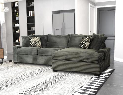 985 Sectional: Mondo Gunmetal, Sparx Onyx