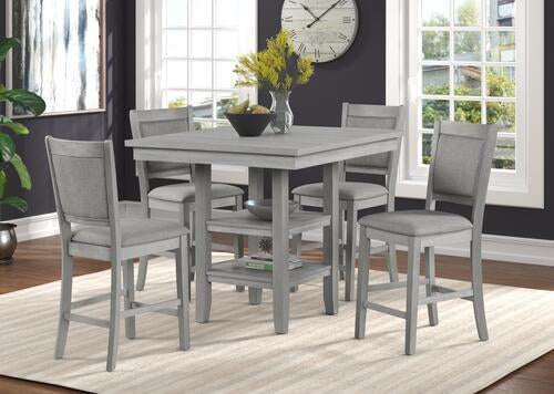 DIN8658P Grey Pub Table With 4 Stools