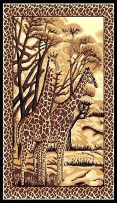 R57AGS2 5x7' Two Giraffes Area Rug