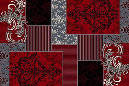 R811TZ867R 8x10' Trendz #867 Red Area Rug