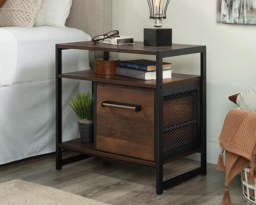 SA430263 RTA Barrel Oak Side Table / Nightstand